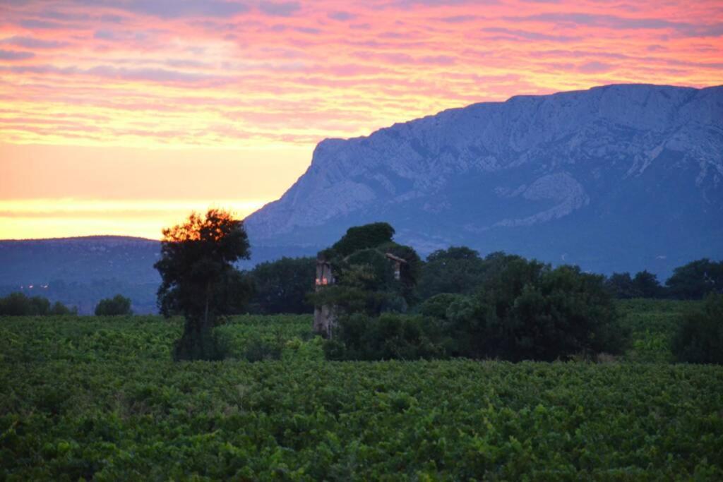 Apartamento Vue Sainte Victoire, Proche Aix-En-Provence Pourrieres Exterior foto